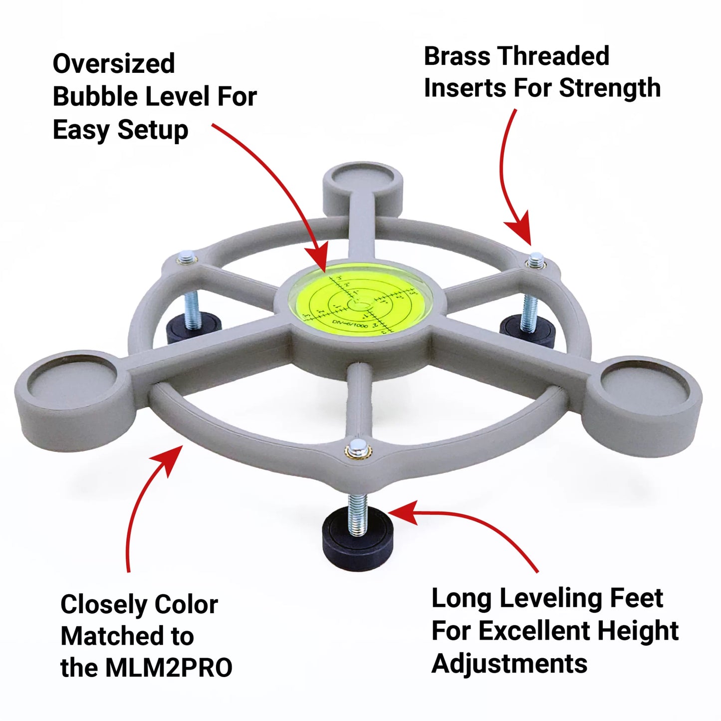 Base Leveling stand for the Rapsodo MLM2 Pro Launch Monitor