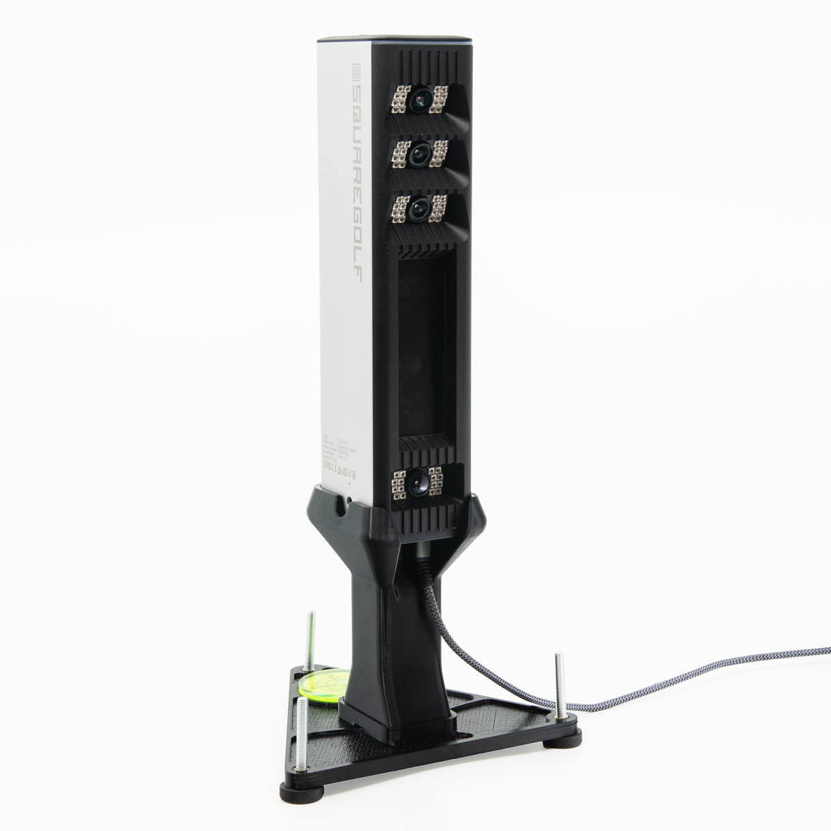 Tripod Replacement Stand for Square Golf Omni, Polycarbonate Pillar with USB Access, Bubble Level and Adjustable Feet