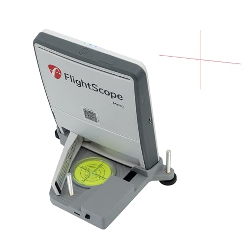 Mevo Gen2 laser leveling stand with oversized bubble level, adjustable feet, and built-in alignment laser