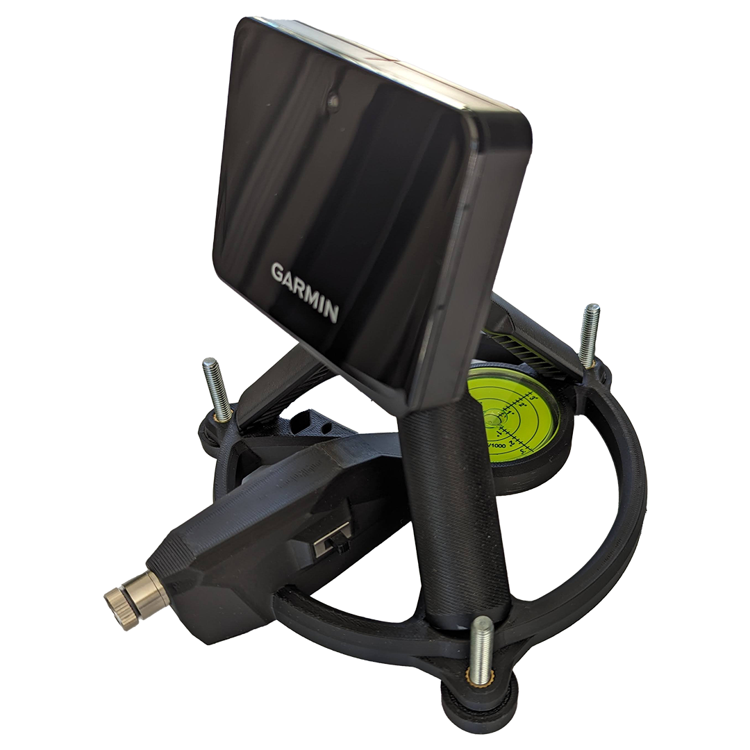 Garmin R10 Leveling Stand with Laser Alignment, integrated bubble level and adjustable feet
