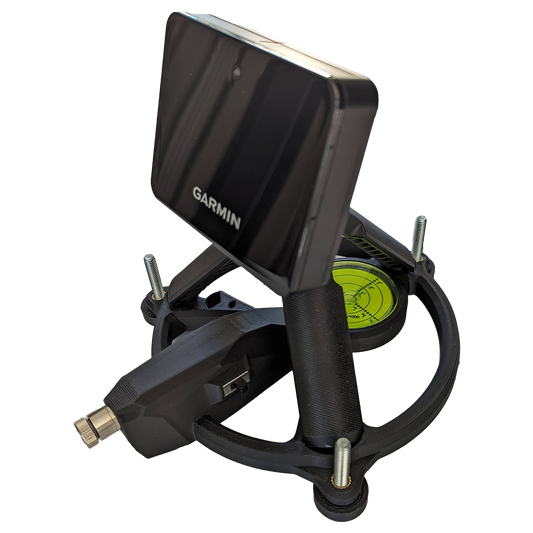 Garmin R10 Leveling Stand with Laser Alignment, integrated bubble level and adjustable feet