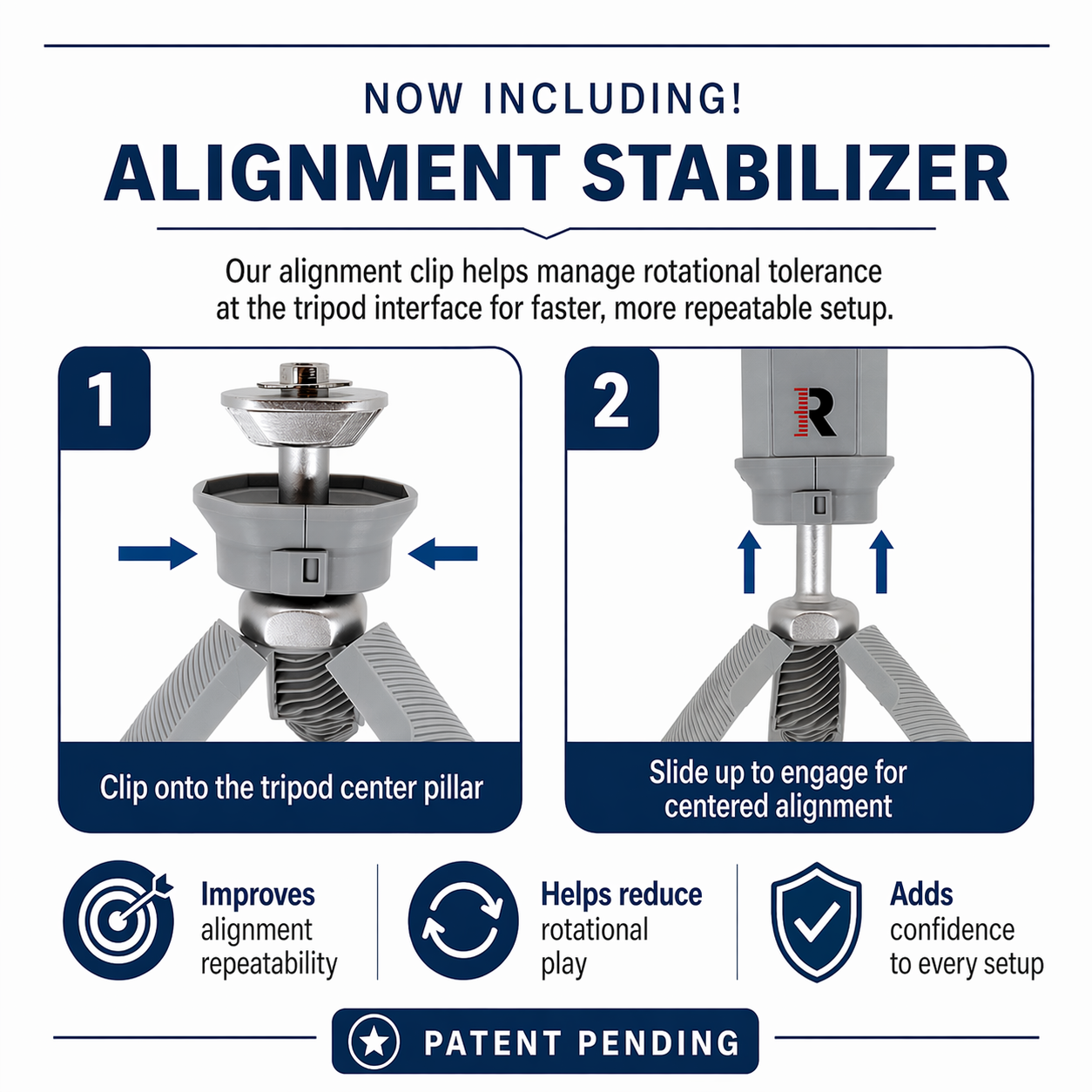 Rapsodo MLM2Pro leveling stand with laser alignment
